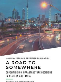 A ROAD TO SOMEWHERE MANNKAL ECONOMIC EDUCATION FOUNDATION - SEPTEMBER 2020 // DISCUSSION PAPER - Mannkal Economic Education ...