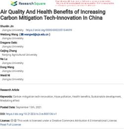 Air Quality And Health Benets of Increasing Carbon Mitigation Tech-Innovation In China