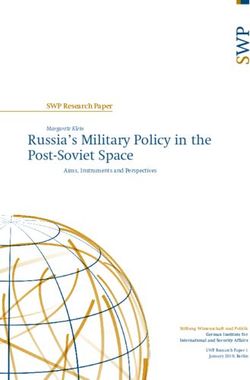 Russia's Military Policy in the Post-Soviet Space - SWP Research Paper Margarete Klein