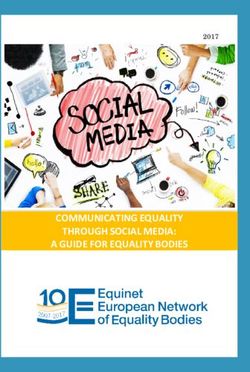COMMUNICATING EQUALITY THROUGH SOCIAL MEDIA: A GUIDE FOR EQUALITY BODIES 2017 - Equinet