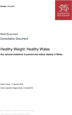 Healthy Weight: Healthy Wales - Consultation Document - Welsh Government