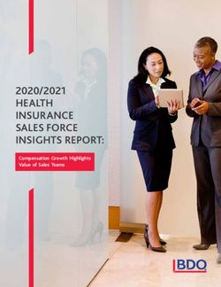 HEALTH INSURANCE SALES FORCE INSIGHTS REPORT: 2020/2021 Compensation Growth Highlights Value of Sales Teams - BDO USA