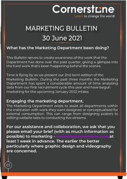 MARKETING BULLETIN 30 June 2021 - Cornerstone Institute