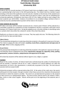 CP Federal Credit Union Youth Member Education Scholarship 2019