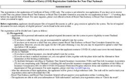Certificate of Entry (COE) Registration Guideline for Non-Thai Nationals