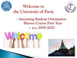 Incoming Student Orientation Harvey Course First Year a.y. 2019/2020 - UniPV