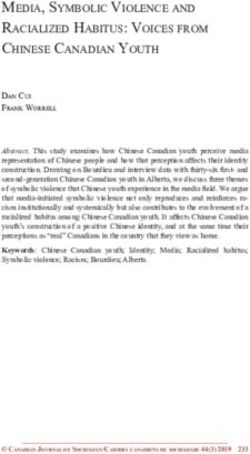 MEDIA, SYMBOLIC VIOLENCE AND RACIALIZED HABITUS: VOICES FROM CHINESE CANADIAN YOUTH - PUBLISHING