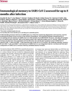 IMMUNOLOGICAL MEMORY TO SARS-COV-2 ASSESSED FOR UP TO 8 MONTHS AFTER INFECTION - SCIENCE