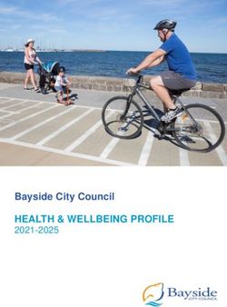 Bayside City Council HEALTH & WELLBEING PROFILE 2021-2025