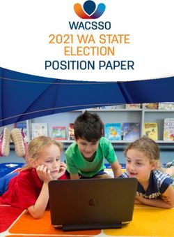 2021 WA STATE ELECTION POSITION PAPER - WACSSO