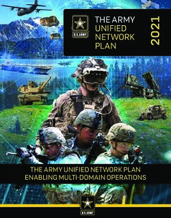 THE ARMY UNIFIED NETWORK PLAN - THE ARMY UNIFIED NETWORK PLAN ENABLING ...