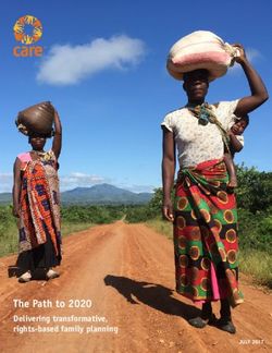 The Path to 2020 Delivering transformative, rights-based family planning - Care