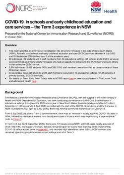 COVID-19 in schools and early childhood education and care services - the Term 3 experience in NSW - NCIRS
