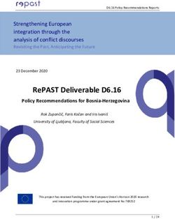 REPAST DELIVERABLE D6.16 - POLICY RECOMMENDATIONS FOR BOSNIA-HERZEGOVINA