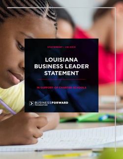 LOUISIANA BUSINESS LEADER STATEMENT - IN SUPPORT OF CHARTER SCHOOLS STATEMENT : 2Q 2019 - Business Forward