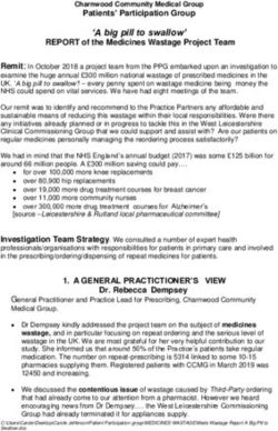 A big pill to swallow' - Patients' Participation Group
