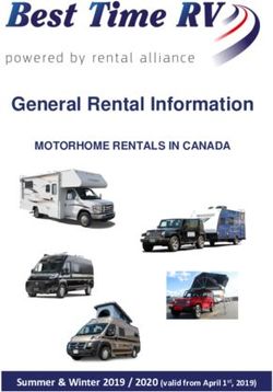 General Rental Information - MOTORHOME RENTALS IN CANADA - Summer & Winter 2019 / 2020 (valid from April 1st, 2019) - Best Time RV