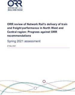ORR review of Network Rail's delivery of train and freight performance in North West and Central region: Progress against ORR recommendations ...