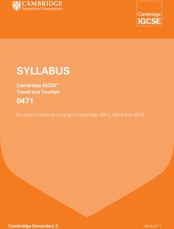 SyllabuS 0471 Cambridge IGCSE Travel and Tourism - Cambridge International