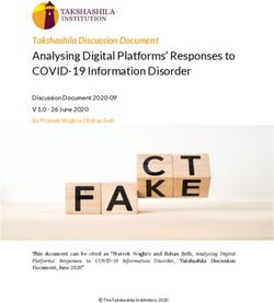 Takshashila Discussion Document - Analysing Digital Platforms' Responses to COVID-19 Information Disorder