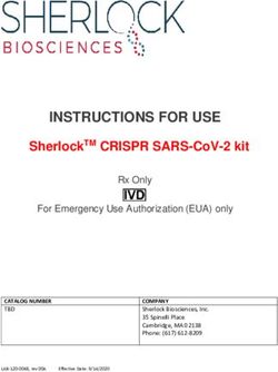 INSTRUCTIONS FOR USE SHERLOCKTM CRISPR SARS-COV-2 KIT - FDA