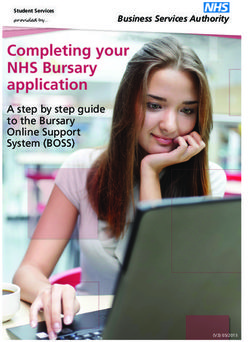 Completing Your NHS Bursary Application - A Step By Step Guide To The ...