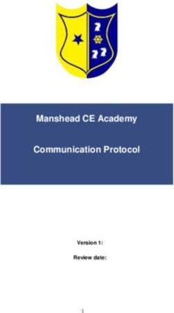 Manshead CE Academy Communication Protocol