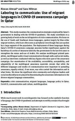 Laboring to communicate: Use of migrant languages in COVID-19 awareness campaign in Qatar - De Gruyter