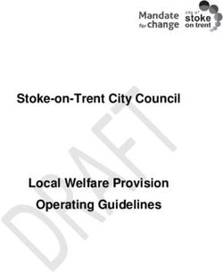Stoke-on-Trent City Council Local Welfare Provision Operating Guidelines