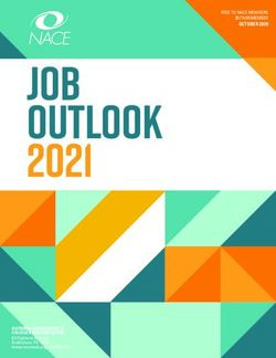 JOB OUTLOOK 2021 FREE TO NACE MEMBERS $57 NONMEMBER - OCTOBER 2020