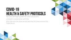 COVID-19 HEALTH & SAFETY PROTOCOLS - Ski-Club Willingen guidelines and instructions created in cooperation with the DSV (German Ski Association) ...