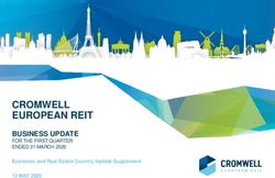 CROMWELL EUROPEAN REIT - BUSINESS UPDATE FOR THE FIRST QUARTER ENDED 31 MARCH 2020 - Investor Relations