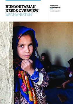 HUMANITARIAN NEEDS OVERVIEW AFGHANISTAN - HUMANITARIAN PROGRAMME CYCLE 2020 - ReliefWeb