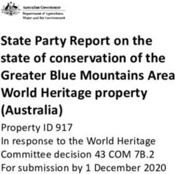 State Party Report on the state of conservation of the Greater Blue Mountains Area World Heritage property (Australia) - Property ID 917 In ...