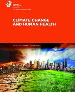 CLIMATE CHANGE AND HUMAN HEALTH - Canadian Public ...