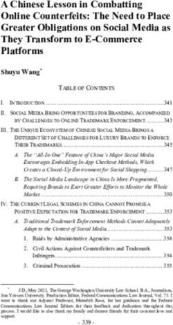 A Chinese Lesson in Combatting Online Counterfeits: The Need to Place Greater Obligations on Social Media as They Transform to E-Commerce Platforms