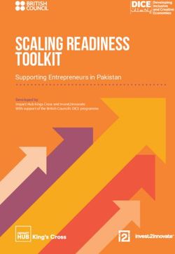 SCALING READINESS TOOLKIT - Supporting Entrepreneurs in Pakistan Developed by - Impact Hub King's Cross