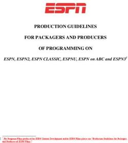 PRODUCTION GUIDELINES FOR PACKAGERS AND PRODUCERS OF PROGRAMMING ON
