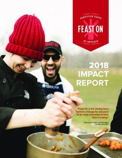 IMPACT REPORT 2018 "Feast On is the driving force behind a change for everyone to be more conscious of what they're eating." - Ontario Culinary ...