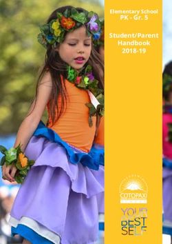 Student/Parent Handbook 2018-19 - PK - Gr. 5 Elementary School - Academia Cotopaxi