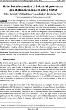 MODEL BASED EVALUATION OF INDUSTRIAL GREENHOUSE GAS ABATEMENT MEASURES USING SMIND - FFE GMBH
