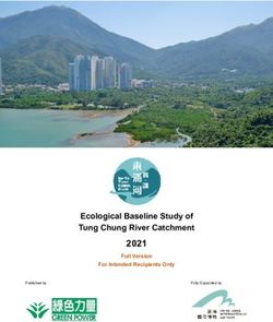 Ecological Baseline Study of Tung Chung River Catchment 2021