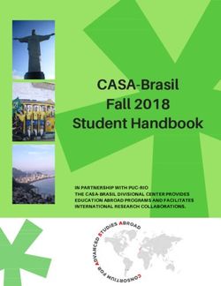CASA-Brasil Fall 2018 Student Handbook - IN PARTNERSHIP WITH PUC-RIO THE CASA-BRASIL DIVISIONAL CENTER PROVIDES EDUCATION ABROAD PROGRAMS AND ...