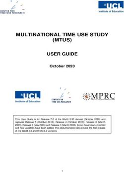 MULTINATIONAL TIME USE STUDY (MTUS) USER GUIDE