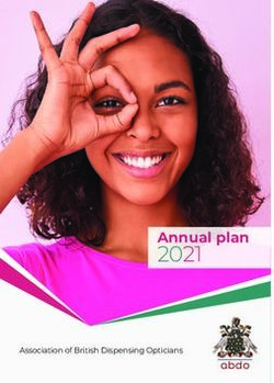 2021 Annual plan Association of British Dispensing Opticians - Association of British Dispensing ...