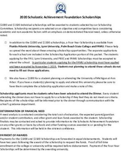 2020 Scholastic Achievement Foundation Scholarships