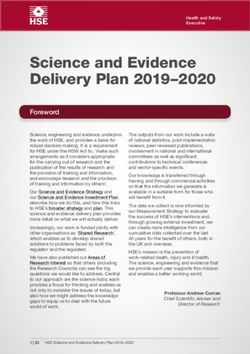 Science and Evidence Delivery Plan 2019-2020 - HSE