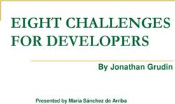 EIGHT CHALLENGES FOR DEVELOPERS - By Jonathan Grudin Presented by María Sánchez de Arriba