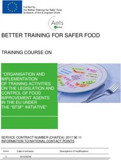 BETTER TRAINING FOR SAFER FOOD