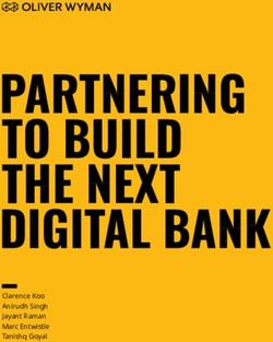 PARTNERING TO BUILD THE NEXT DIGITAL BANK - Clarence Koo Anirudh Singh Jayant Raman Marc Entwistle Tanishq Goyal - Oliver Wyman